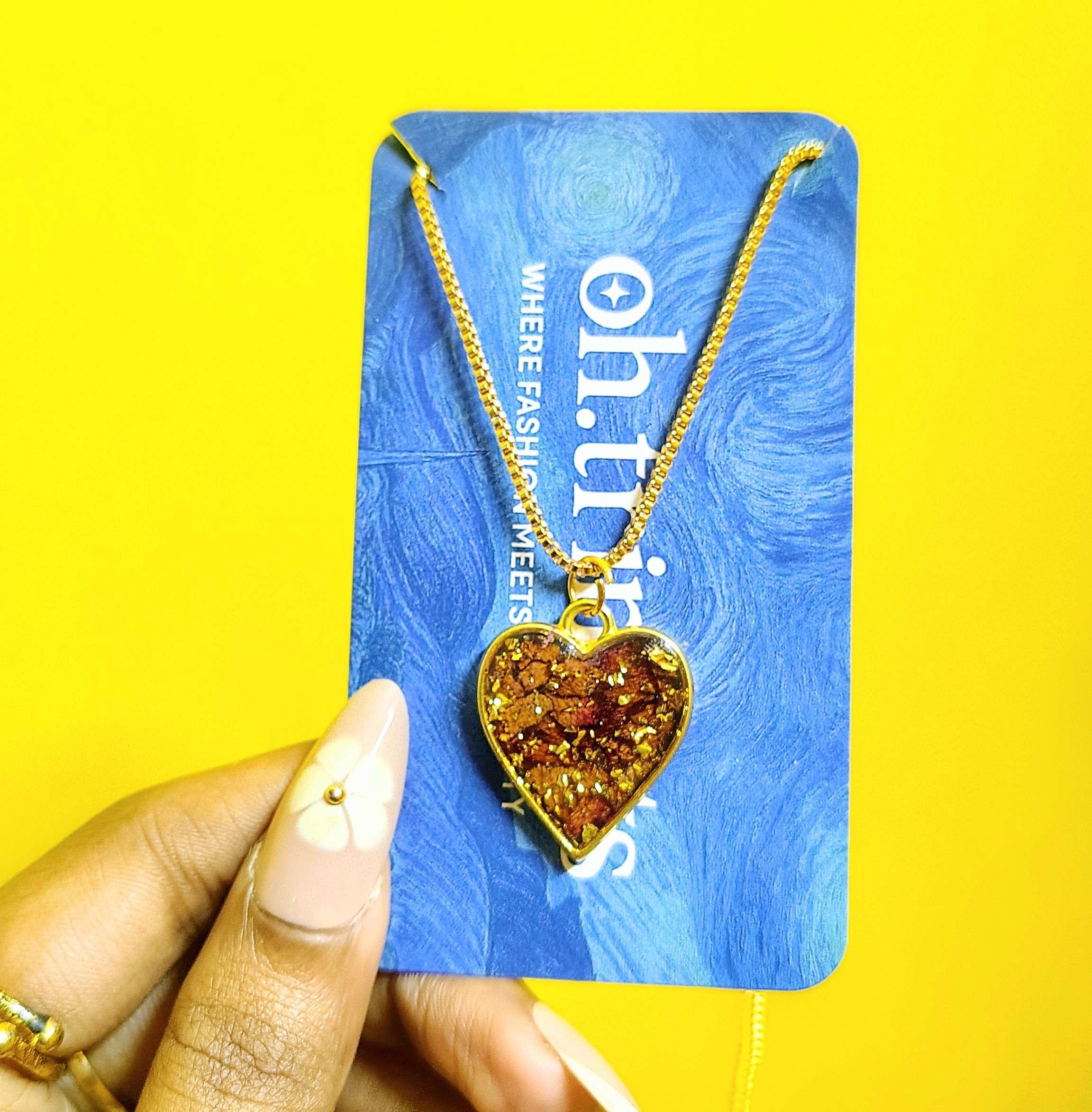 Preserved rose pendant - Image 1