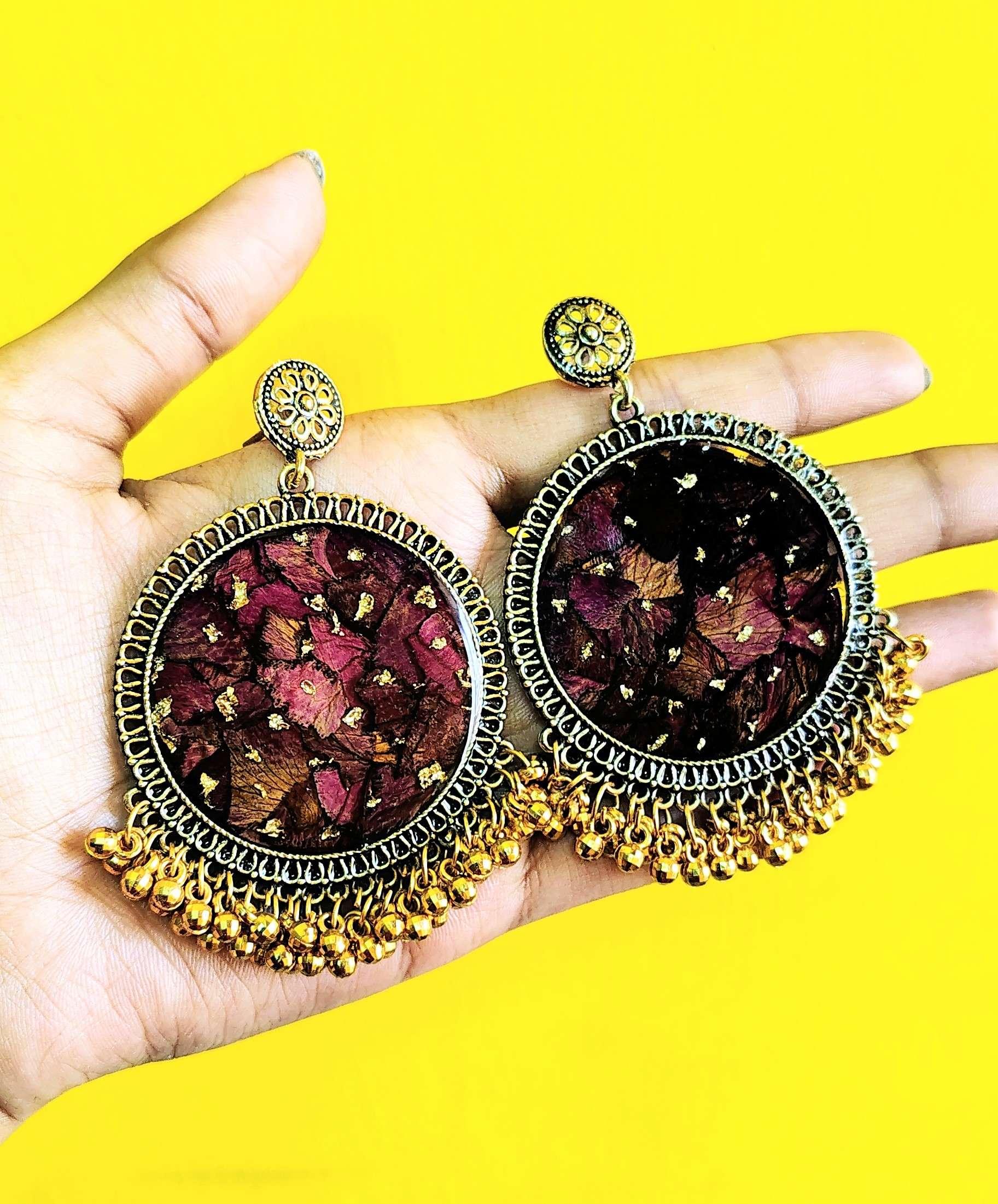 Rosé Jhumka Set 🌹✨ - Thumbnail 3